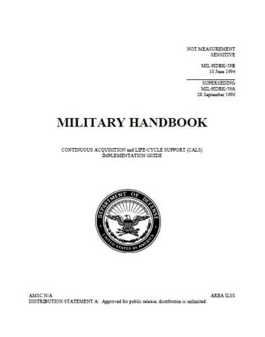 Military Handbook- Continuous Acquisition And Life-Cycle Support (CALS ...